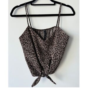 Leopard print tank top